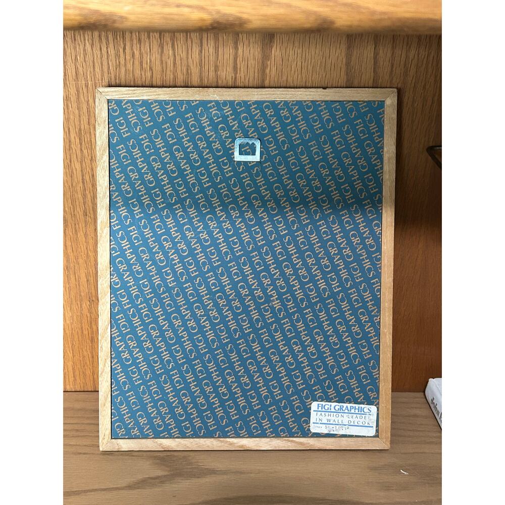 Handcast Paper Artwork- Vintage Figi Graphics- Callie Lily- blue, white beige - Picture 8 of 8